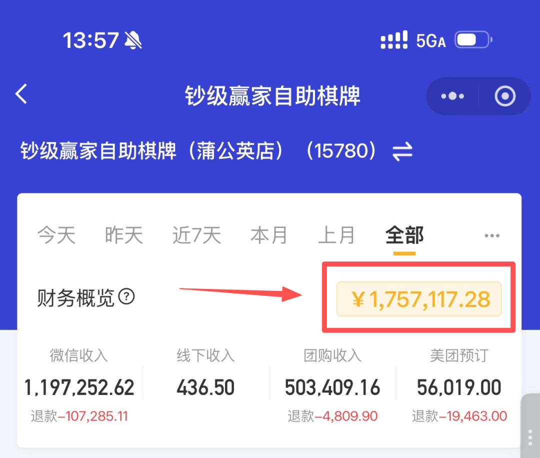 蒲公英店系统财务概览截图